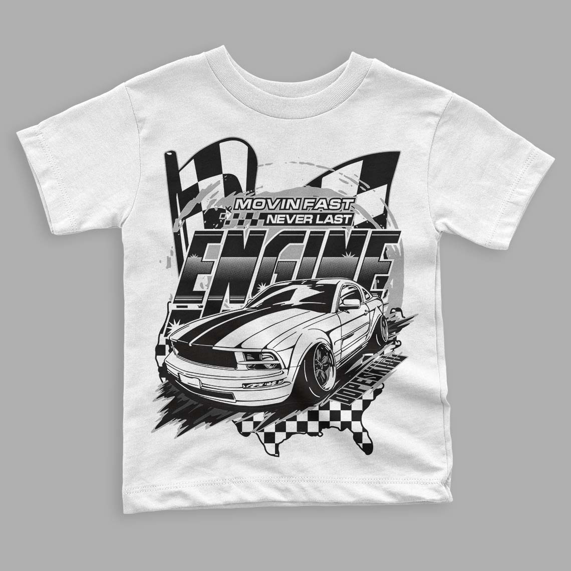 Panda White Black Dunk Low superstreetwear Toddler Kids T-shirt ENGINE Tshirt Graphic