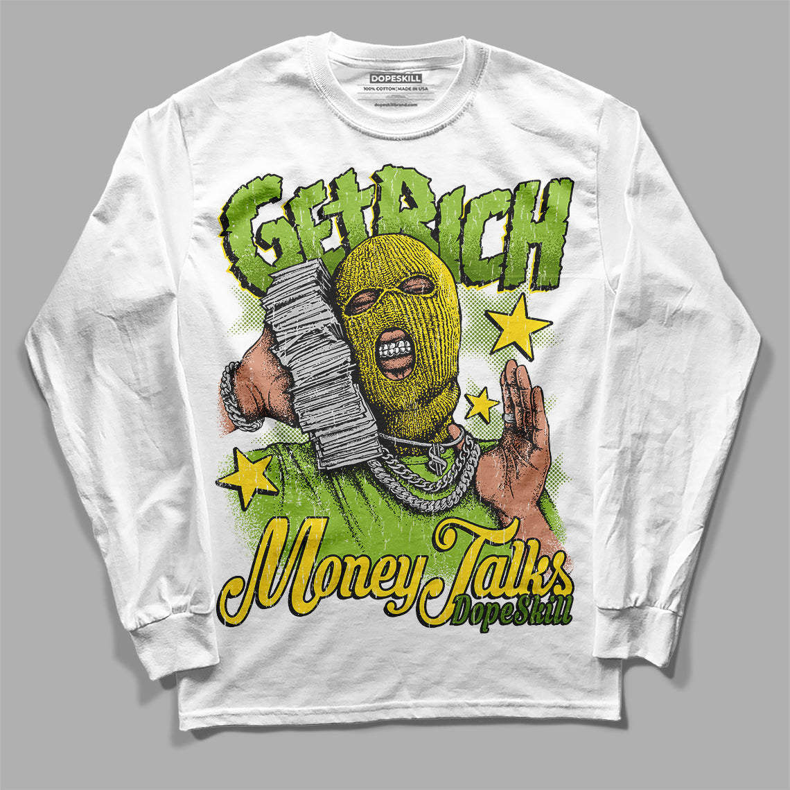 Dunk Low 'Chlorophyll' superstreetwear Long Sleeve T-Shirt Get Rich Graphic