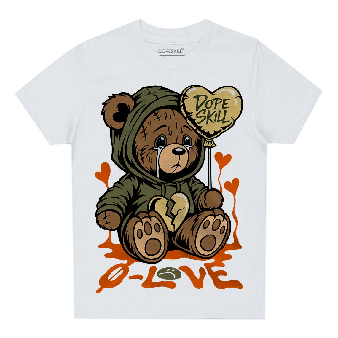 Craft Olive 4s superstreetwear Toddler Kids T-shirt Broken Bear Graphic