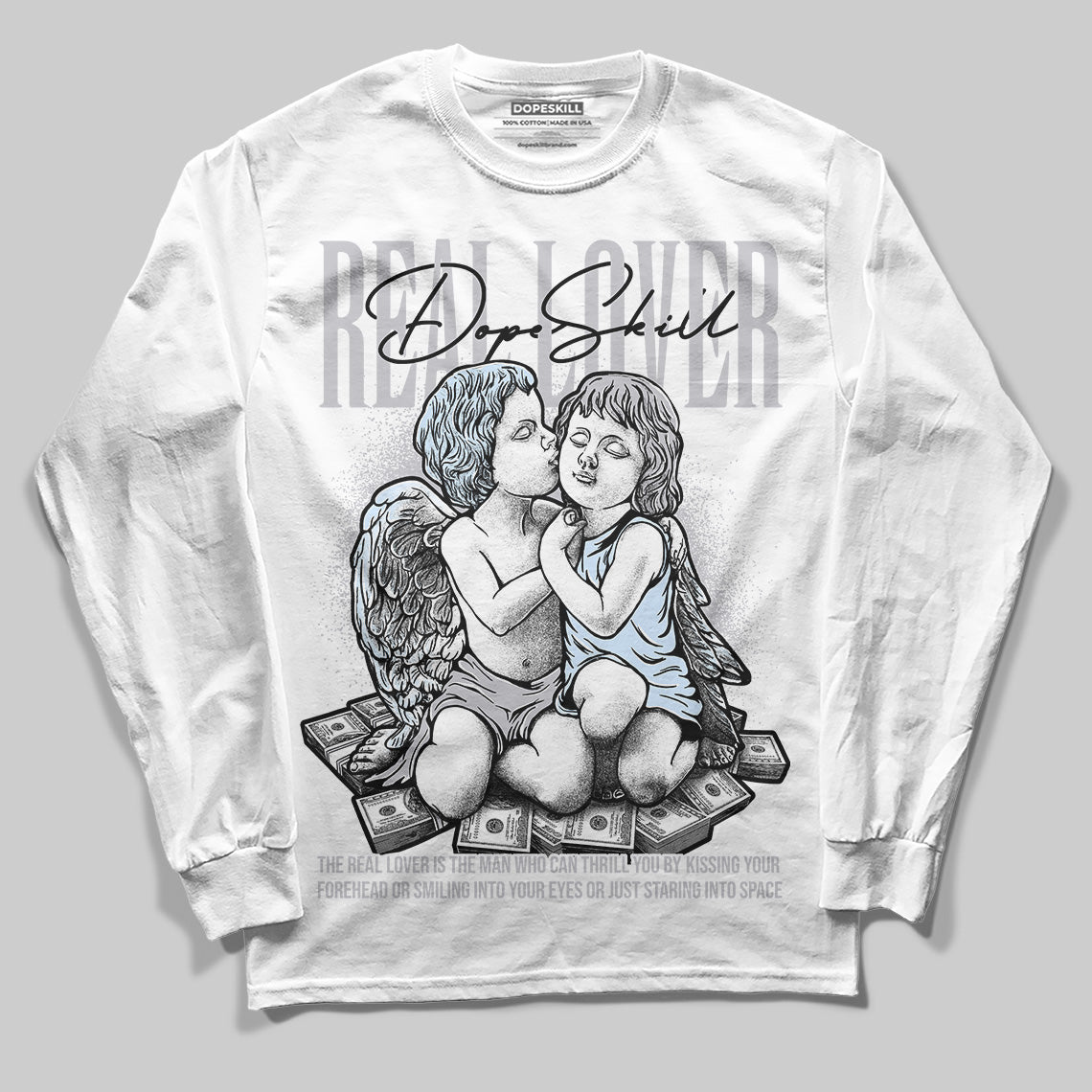 Cement Grey 11s superstreetwear Long Sleeve T-Shirt Real Lover Graphic