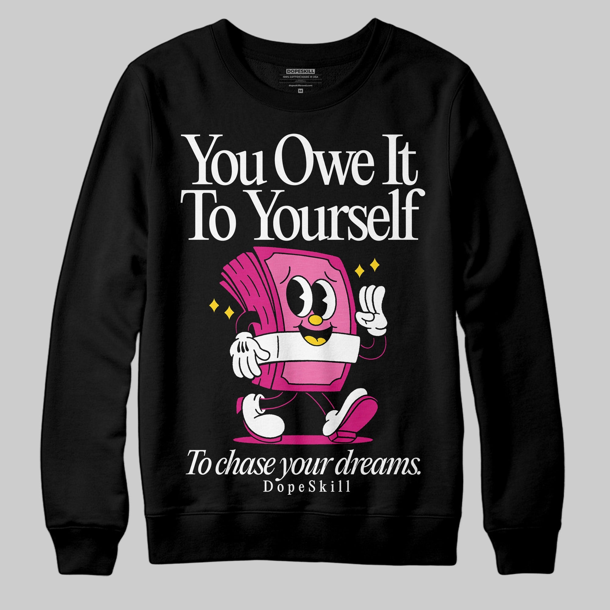 Rick RO Pink Leather Sneakers superstreetwear Sweatshirt Owe It To Yourself Graphic