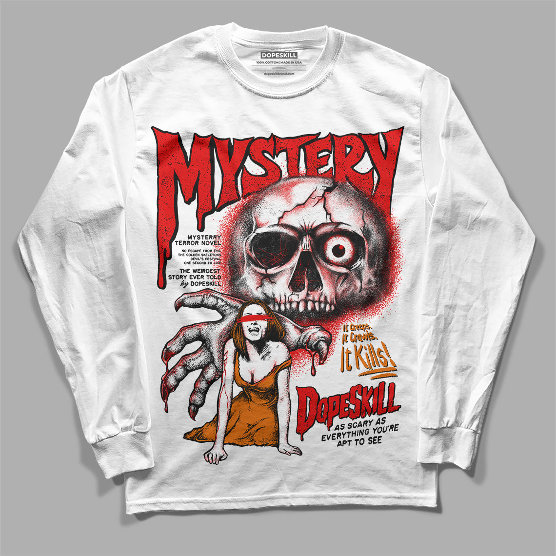 Red Cement 4S superstreetwear Long Sleeve T-Shirt Mystery Ghostly Grasp Graphic