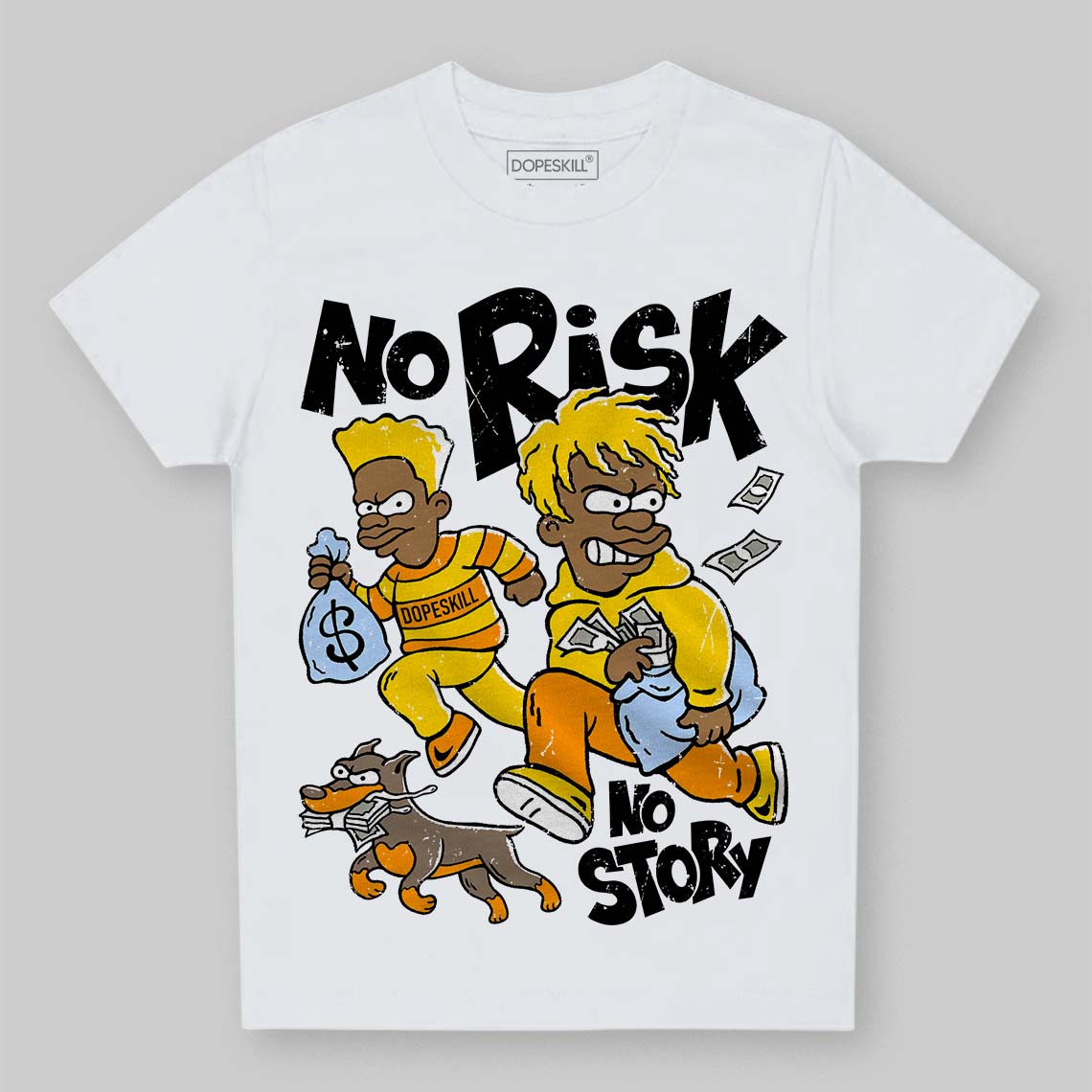 Yellow Ochre 6s superstreetwear Toddler Kids T-shirt No Risk No Story Graphic