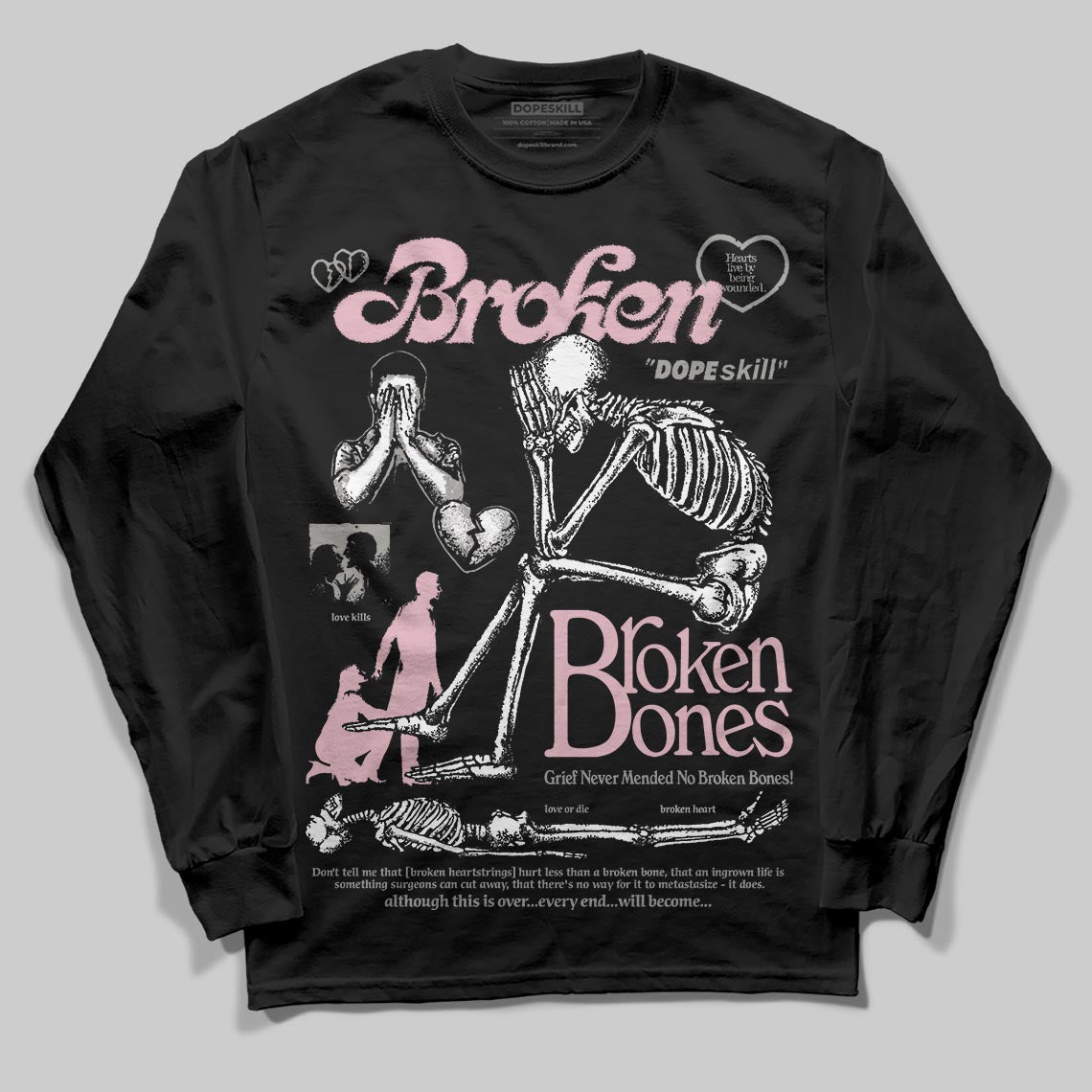 Max 95 OG ¡°Pink Foam¡± superstreetwear Long Sleeve T-Shirt Broken Bones Graphic