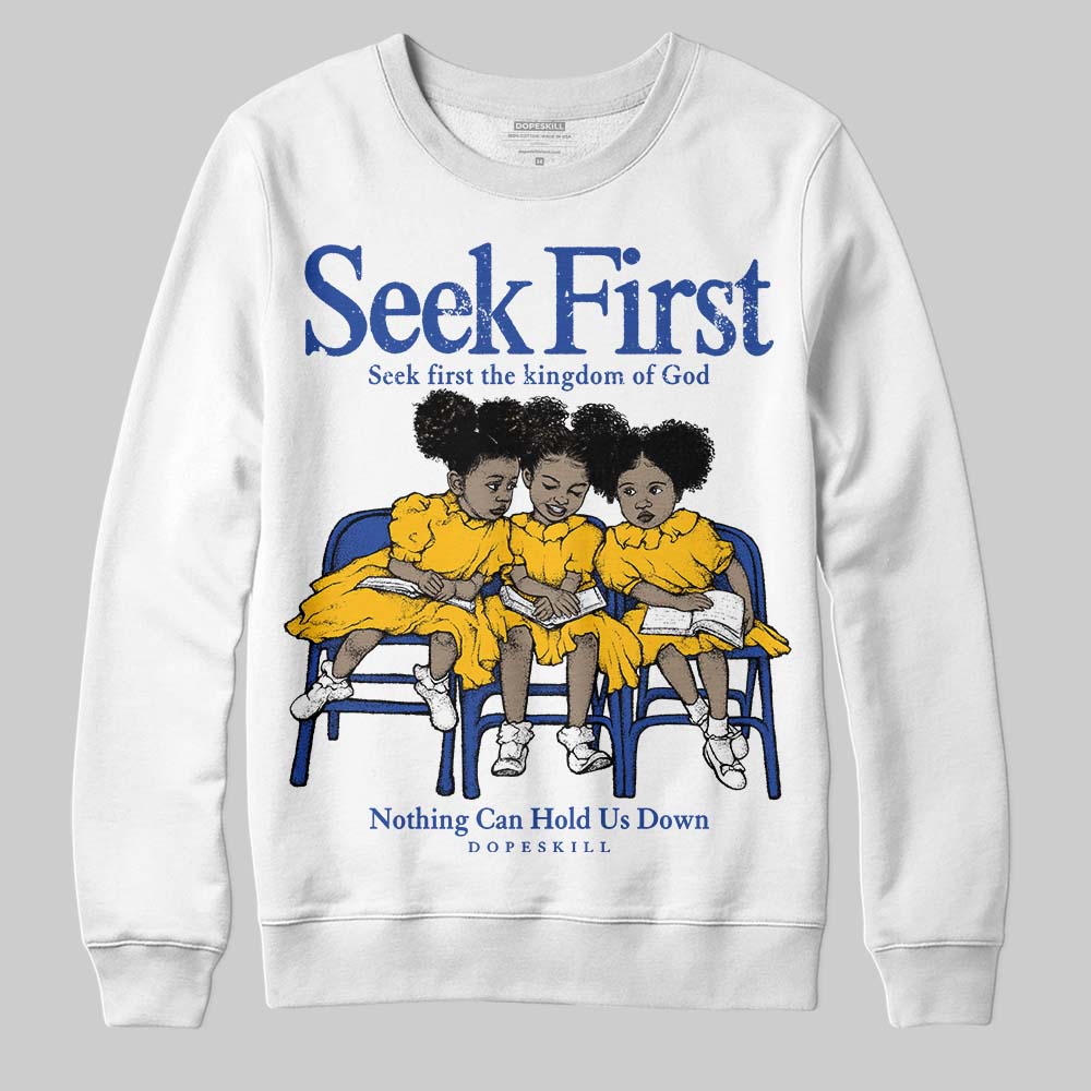 Royal Blue Collection superstreetwear Sweatshirt New Seek First Graphic