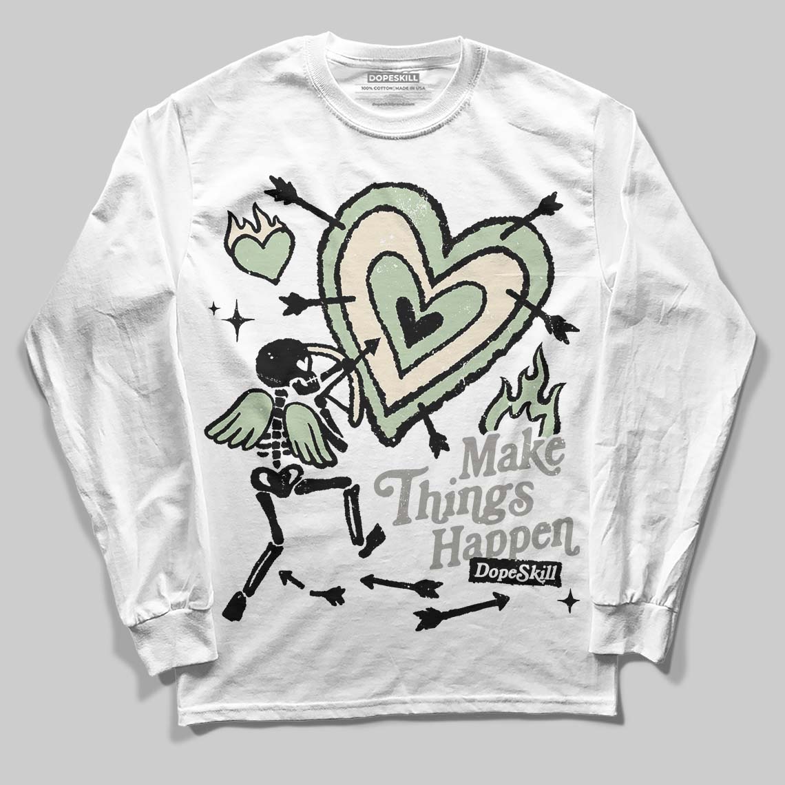 Seafoam 4s 2025 superstreetwear Long Sleeve T-Shirt Make Things Happen Graphic