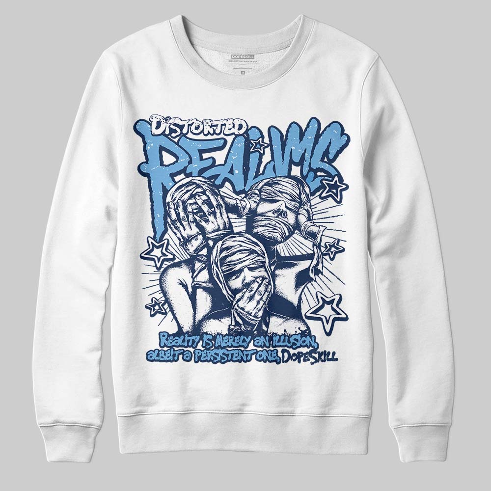 Summit White Navy 4s superstreetwear Sweatshirt Distorted Realms Graphic