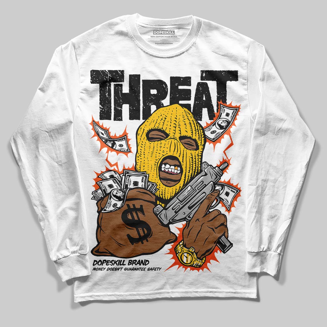 Yellow Collection superstreetwear Long Sleeve T-Shirt Under Threat Graphic