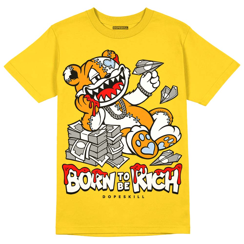 Yellow Ochre 6s superstreetwear Yellow T-shirt Born To Be Rich Graphic