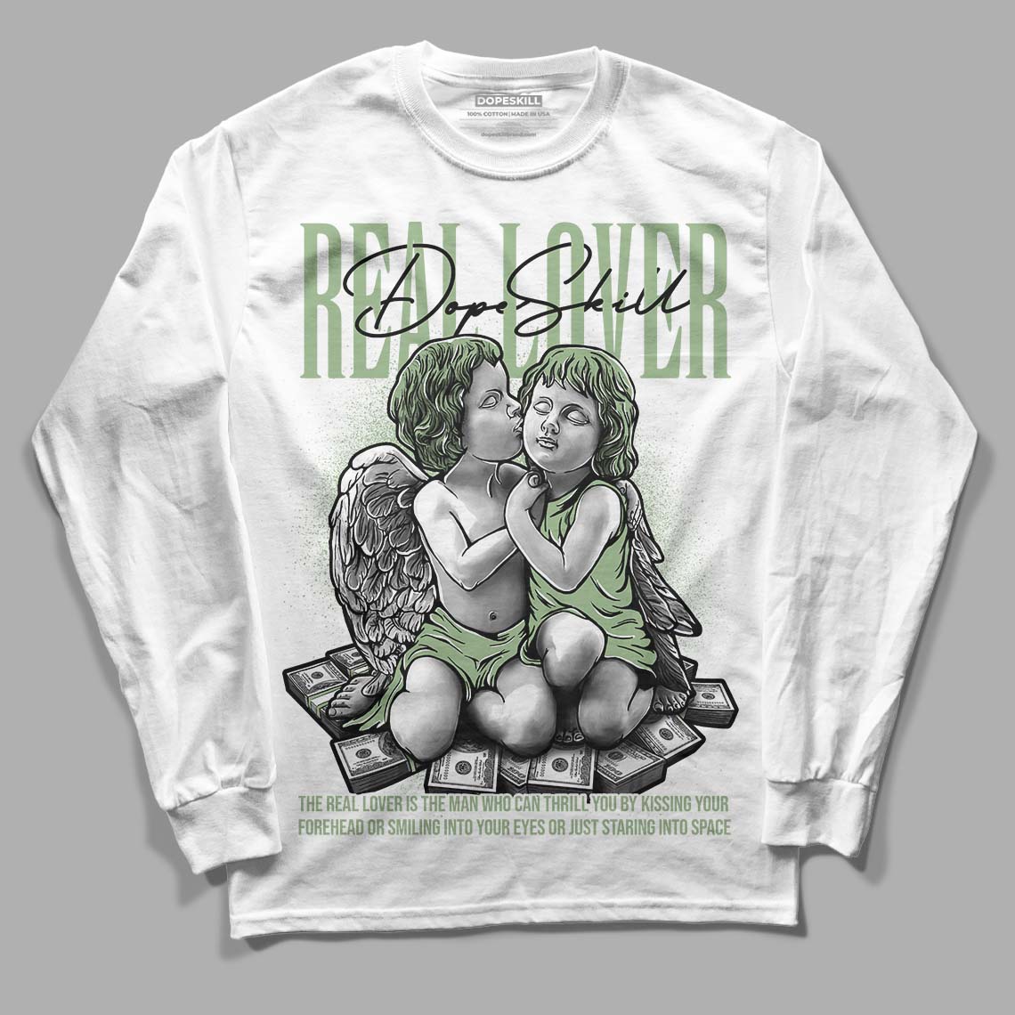 Seafoam 4s superstreetwear Long Sleeve T-Shirt Real Lover Graphic
