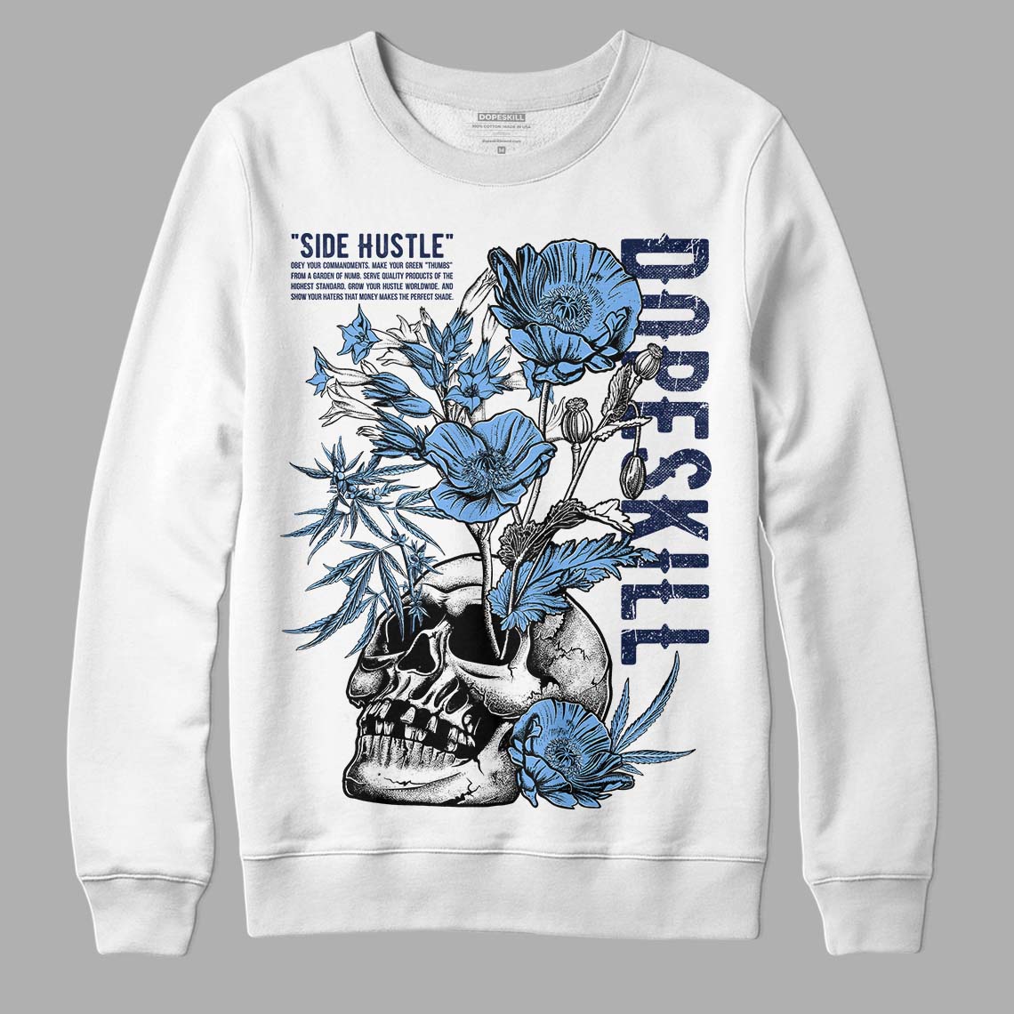 Midnight Navy 5s superstreetwear Sweatshirt Side Hustle Graphic