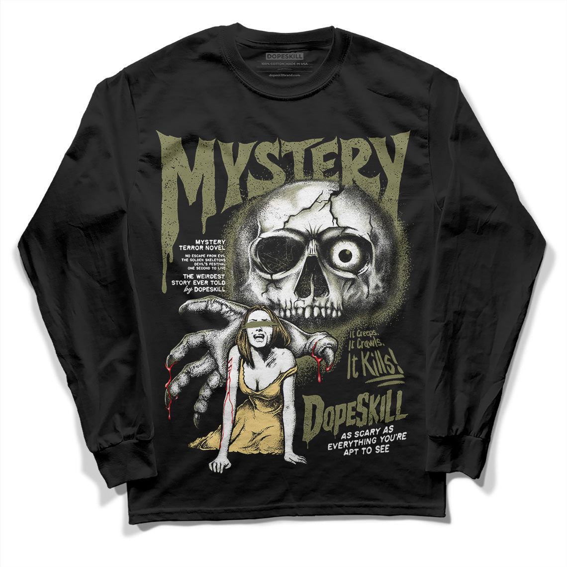 Craft Olive 4s superstreetwear Long Sleeve T-Shirt Mystery Ghostly Grasp Graphic