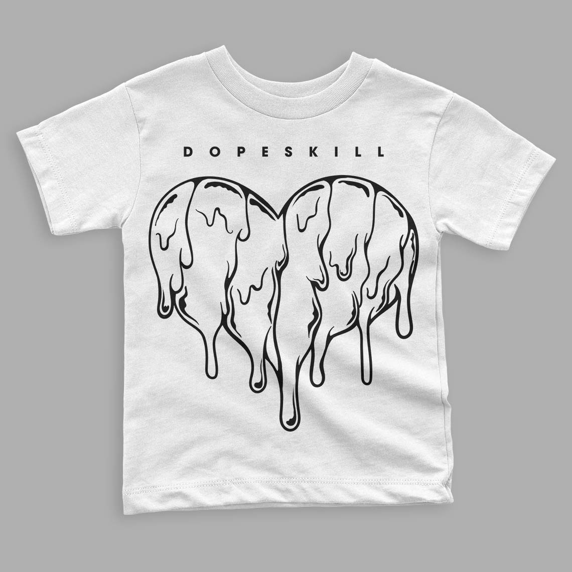 Panda White Black Dunk Low superstreetwear Toddler Kids T-shirt Slime Drip Heart Graphic