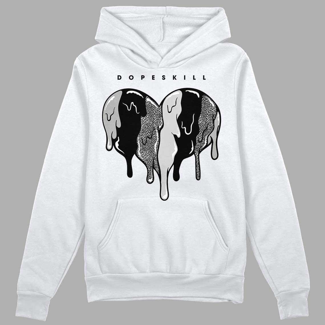 Off Noir 3s superstreetwear Hoodie Sweatshirt Slime Drip Heart Graphic