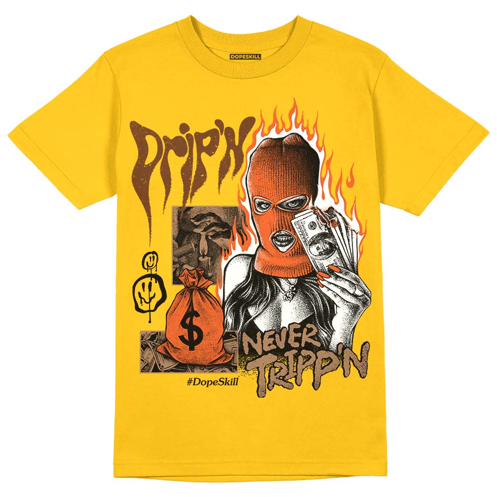 Yellow Collection superstreetwear Gold T-shirt Drip'n Never Tripp'n Graphic