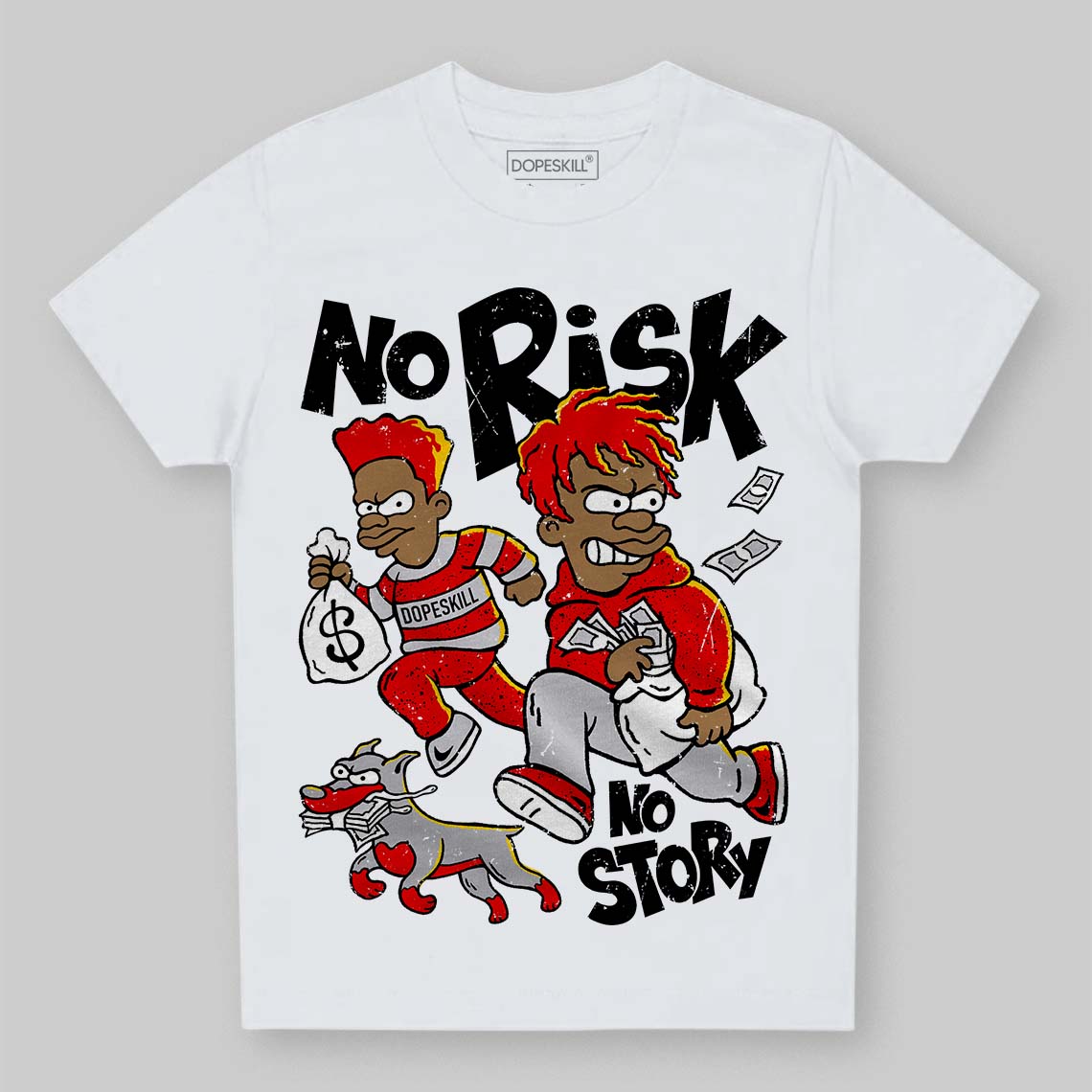Red Cement 4S superstreetwear Toddler Kids T-shirt No Risk No Story Graphic