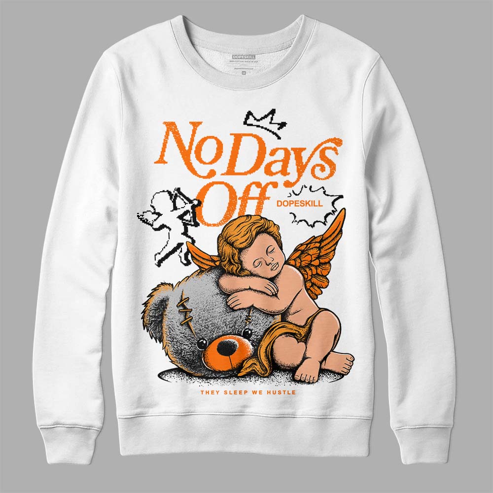 Orange Black White superstreetwear Sweatshirt New No Days Off Graphic