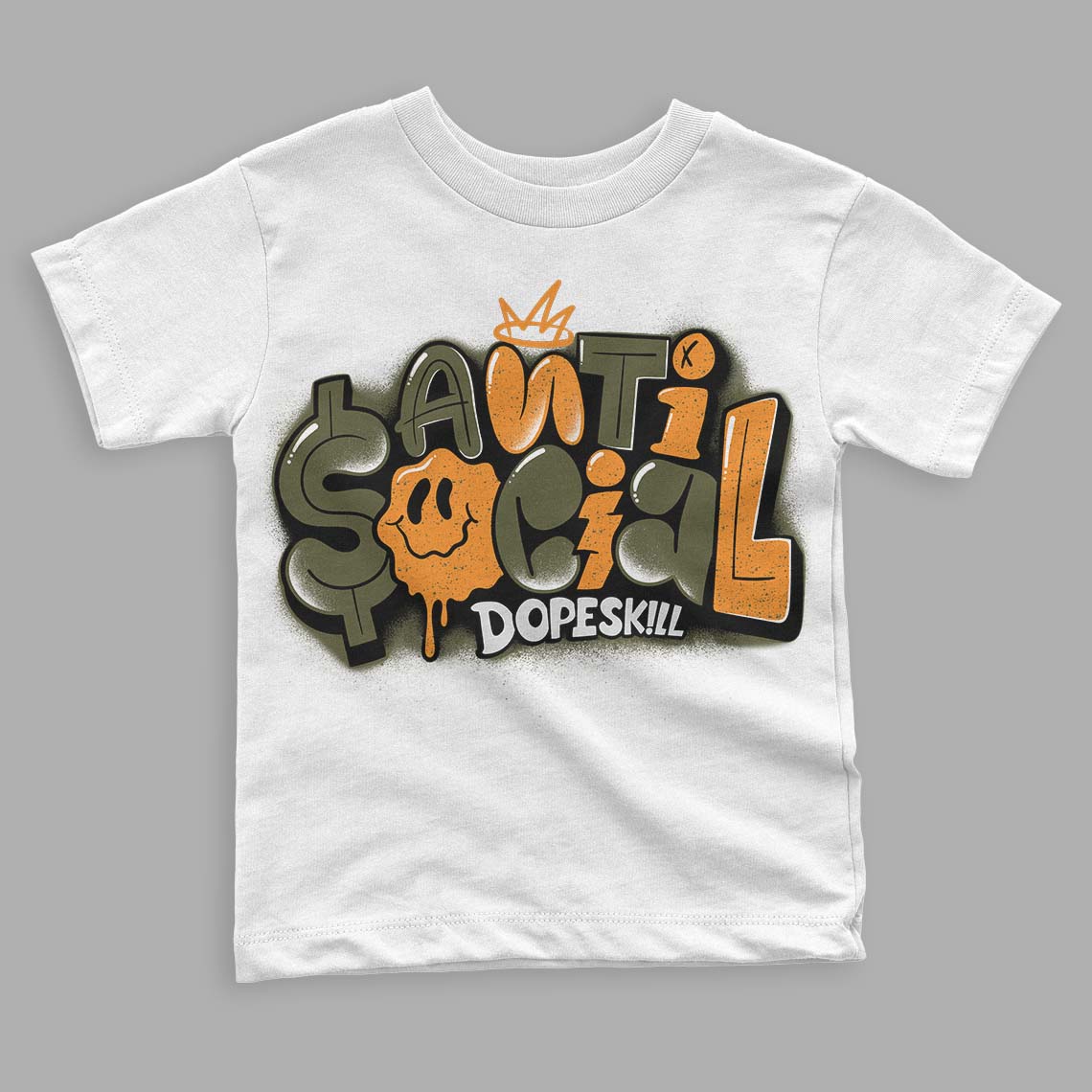 Olive 5s superstreetwear Toddler Kids T-shirt Anti Social Graphic
