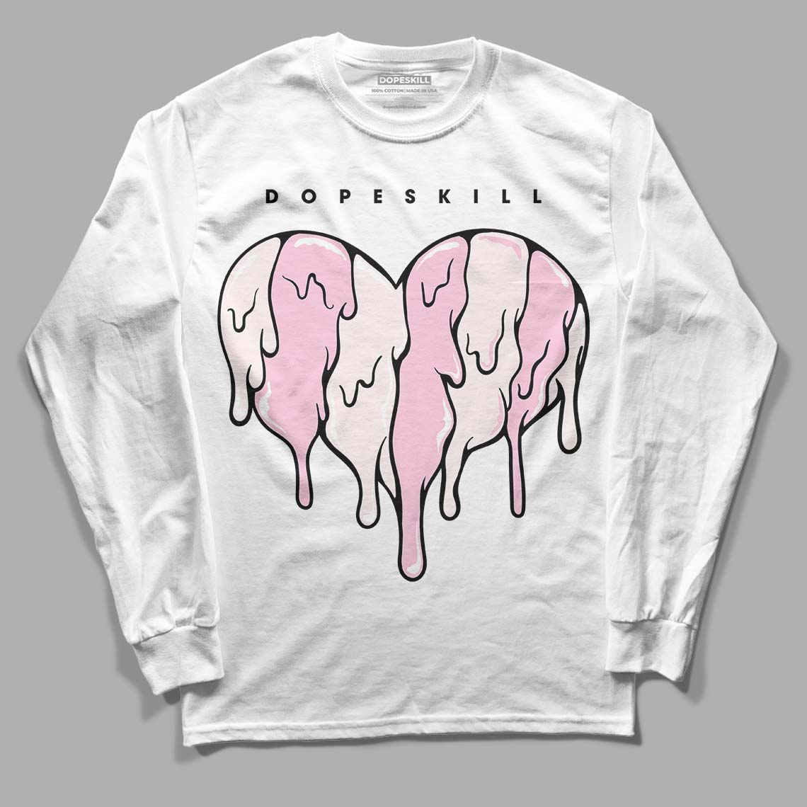 Dunk Low Pink Foam superstreetwear Long Sleeve T-Shirt Slime Drip Heart Graphic