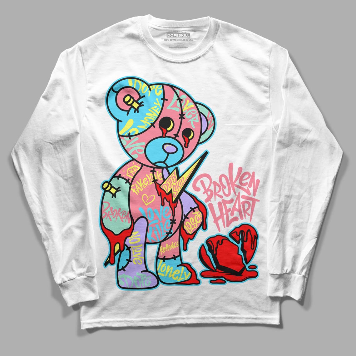 Candy Easter Dunk Low superstreetwear Long Sleeve T-Shirt Broken Heart Graphic