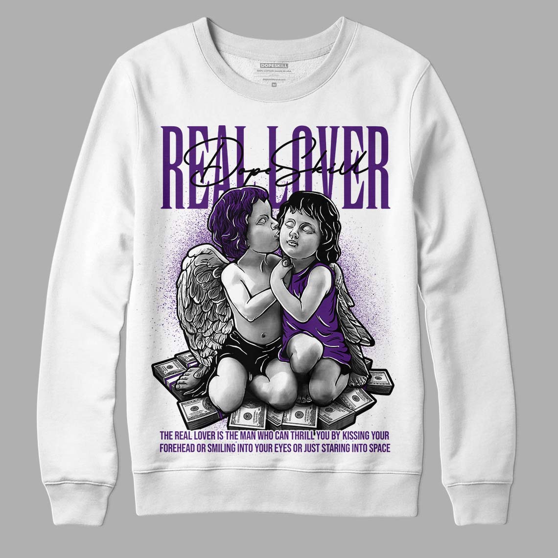 Field Purple 12s superstreetwear Sweatshirt Real Lover Graphic