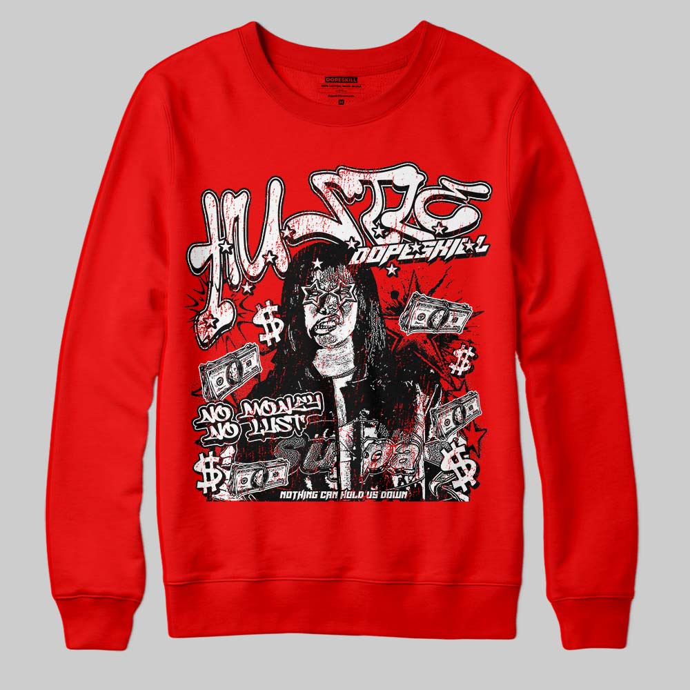 Red Collection superstreetwear Sweatshirt No Money No Lust Graphic