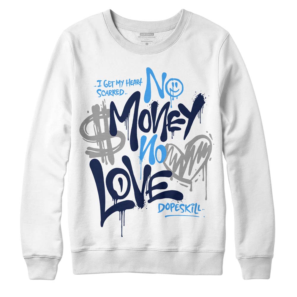 AJ Spizike White Obsidian superstreetwear Sweatshirt No Money No Love Typo Graphic