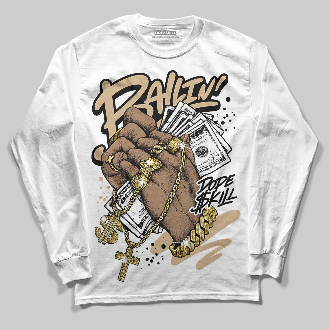 TAN Collection superstreetwear Long Sleeve T-Shirt Always Ballin' Graphic