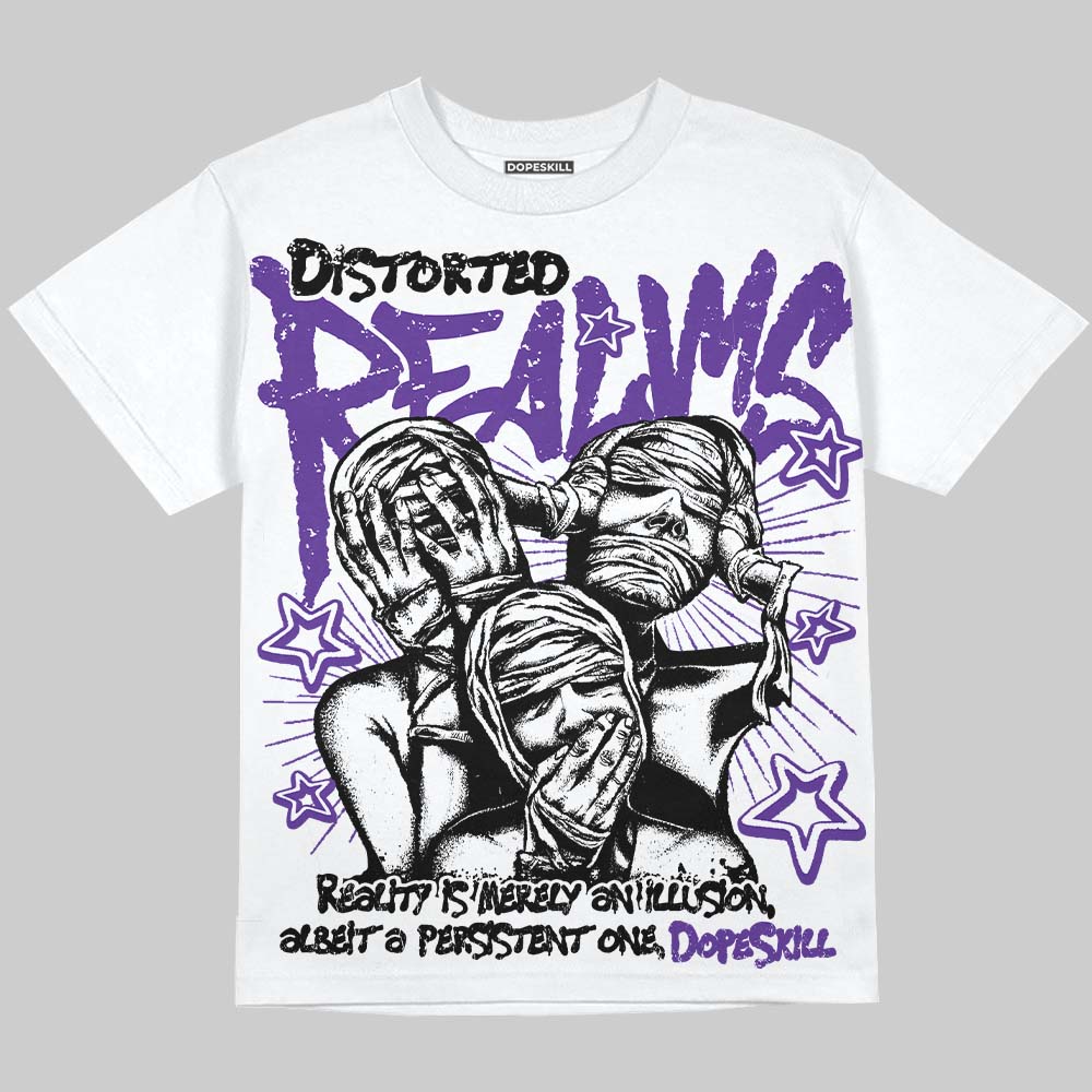 PURPLE Collection superstreetwear Oversize Print T-Shirt Distorted Realms Graphic