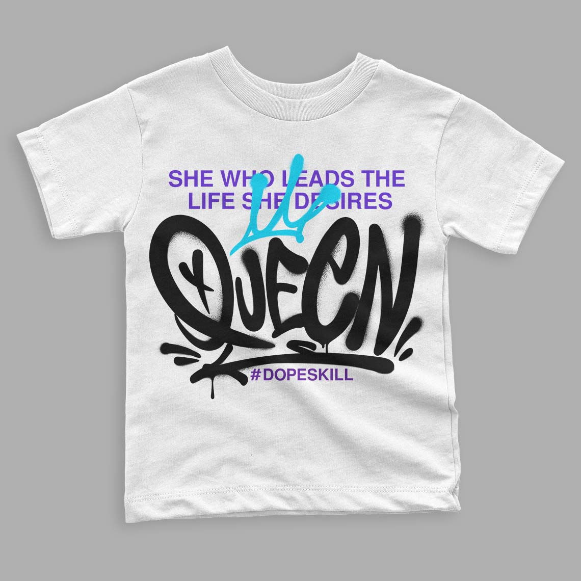 Aqua 6s superstreetwear Toddler Kids T-shirt Queen Graphic