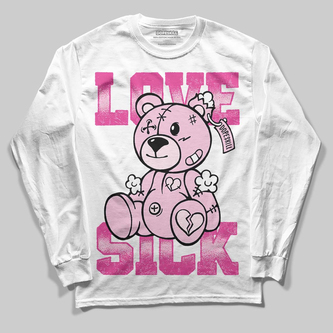 Pink Collection superstreetwear Long Sleeve T-Shirt Love Sick Graphic
