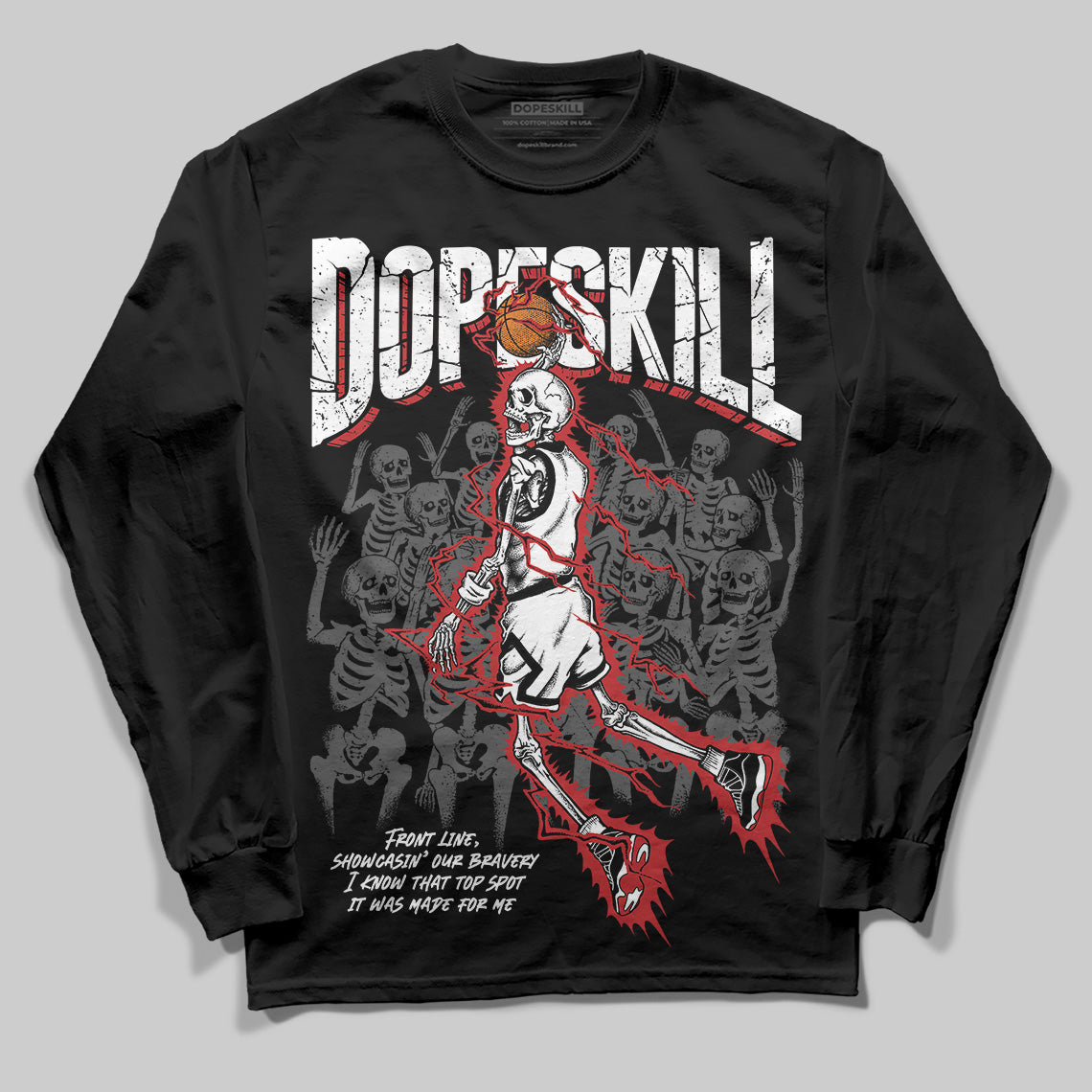 Bred 11s superstreetwear Long Sleeve T-Shirt Thunder Dunk Graphic