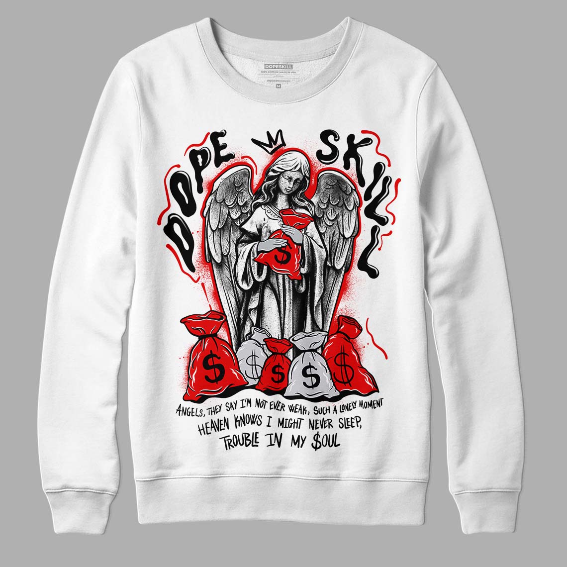 Red Cement 4S superstreetwear Sweatshirt Angels Graphic