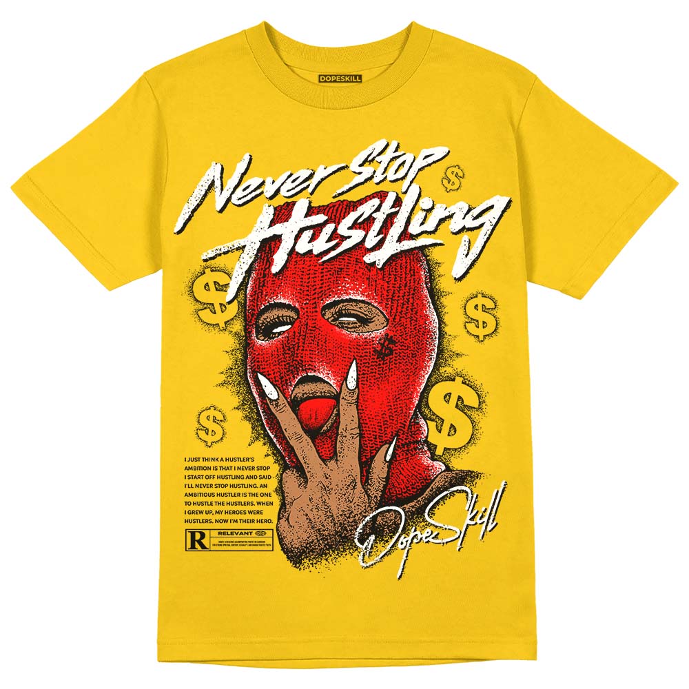 Black Tour Yellow AJ 4 Thunder superstreetwear Unisex T-Shirt Never Stop Hustling Graphic
