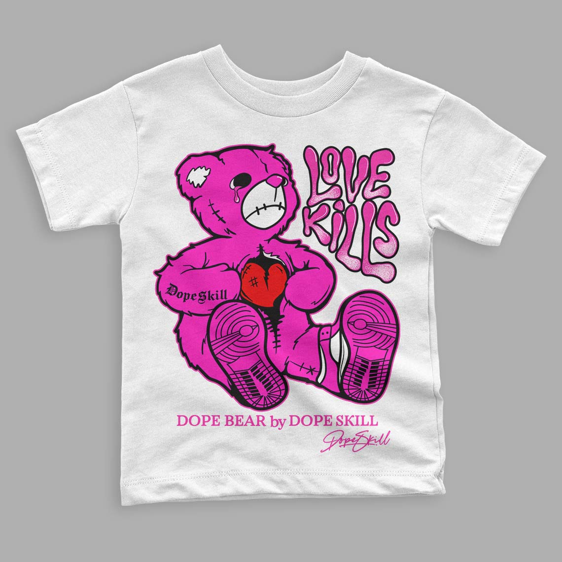 Dunk Low Active Fuchsia superstreetwear Toddler Kids T-shirt Love Kills Graphic