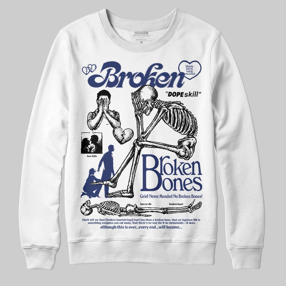 Rare Air Deep Royal Blue 1s superstreetwear Sweatshirt Broken Bones Graphic