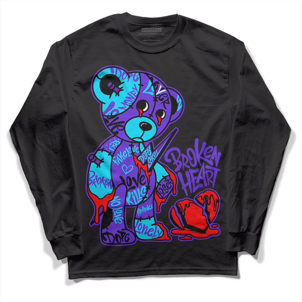 Aqua 6s superstreetwear Long Sleeve T-Shirt Broken Heart Graphic