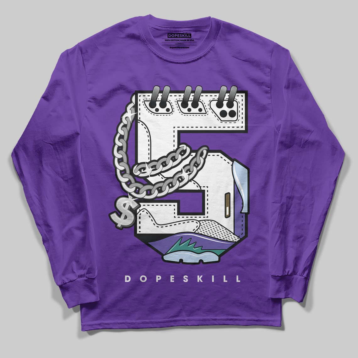 Grape 5s superstreetwear Long Sleeve T-Shirt No.5 Graphic