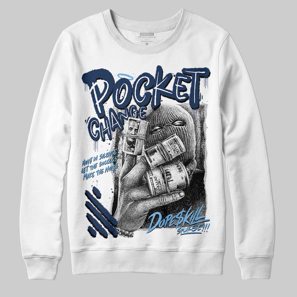 Summit White Navy 4s superstreetwear Sweatshirt Pocket Change Graphic