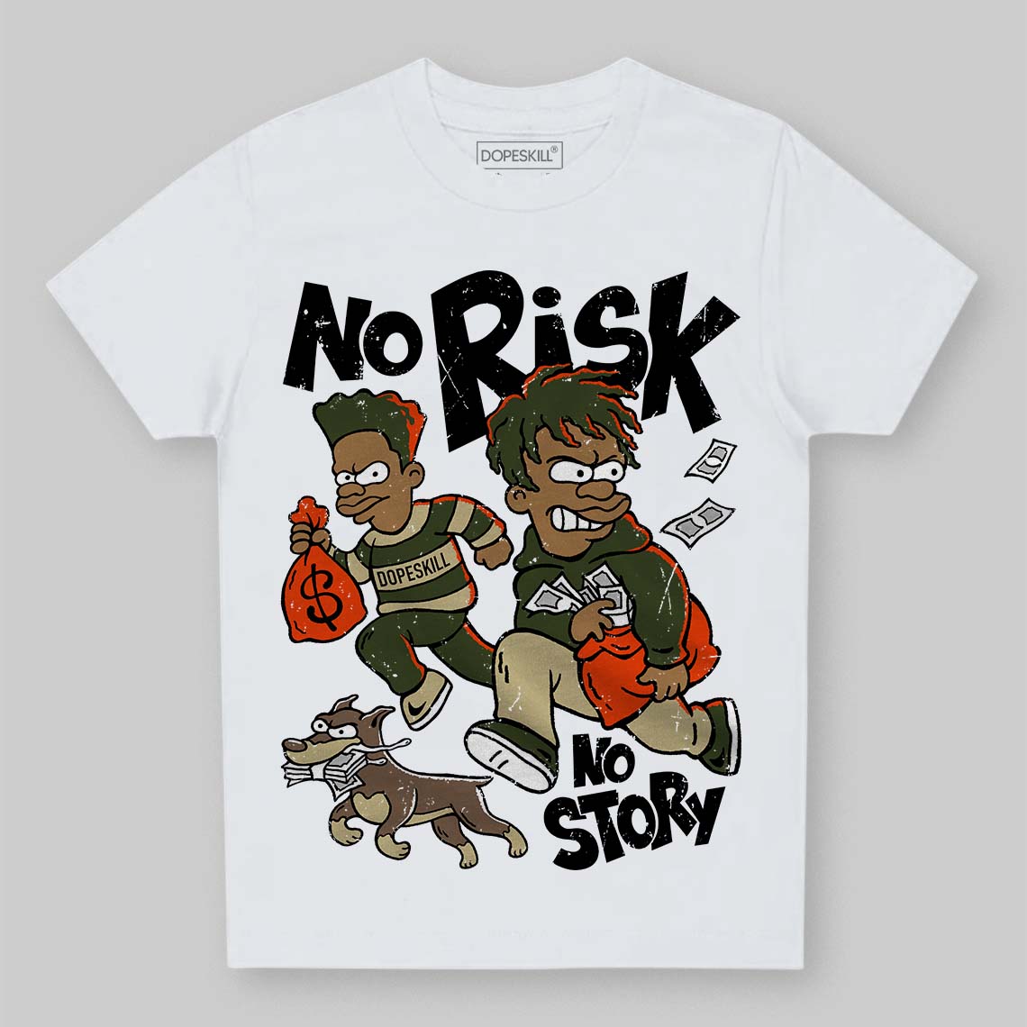 Olive Collection superstreetwear Toddler Kids T-shirt No Risk No Story Graphic