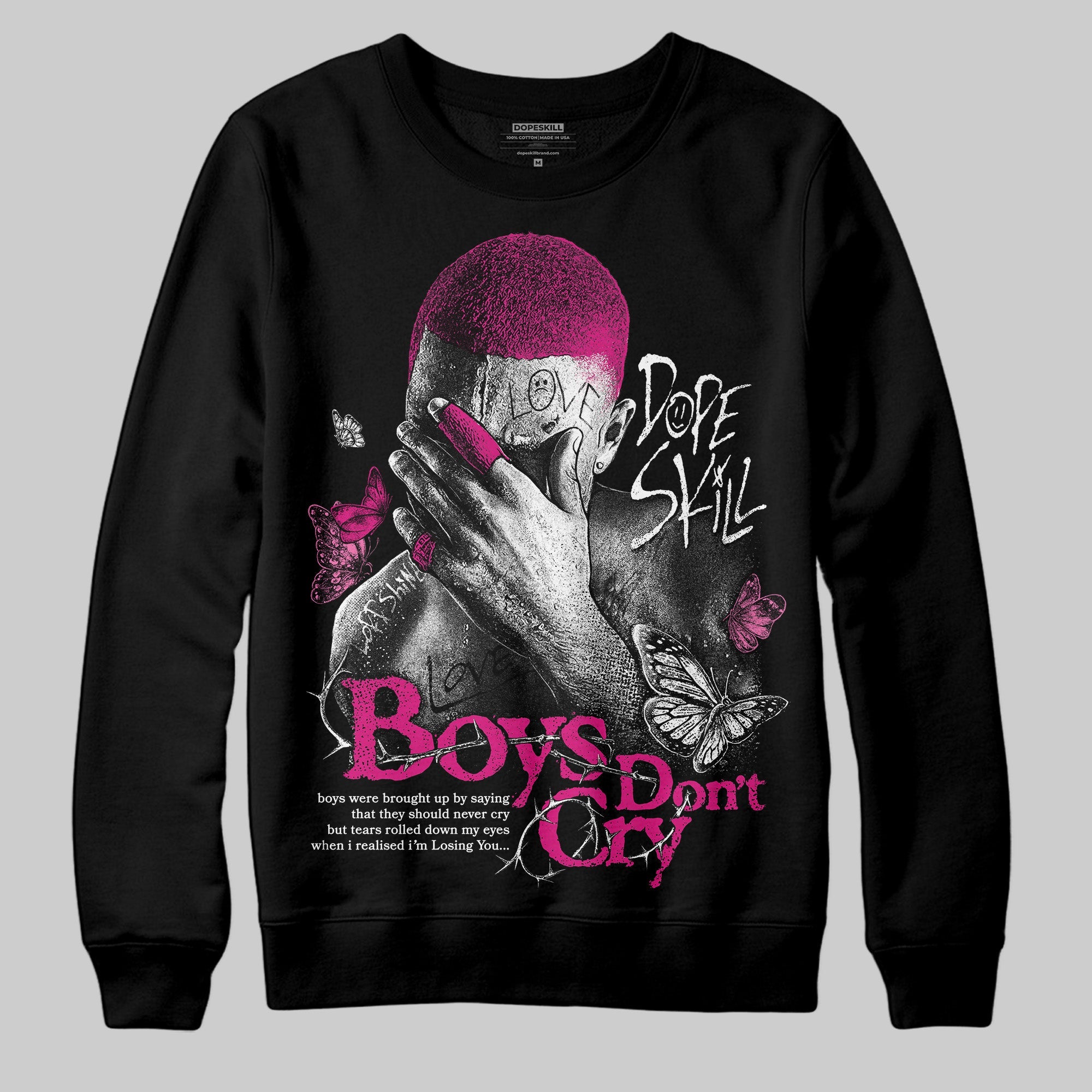 Rick RO Pink Leather Sneakers superstreetwear Sweatshirt Boys Don't Cry Graphic