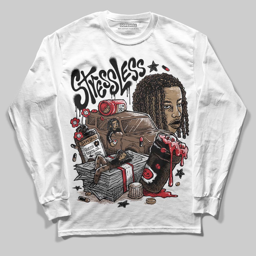 Olive 9s superstreetwear Long Sleeve T-Shirt Stressless Graphic