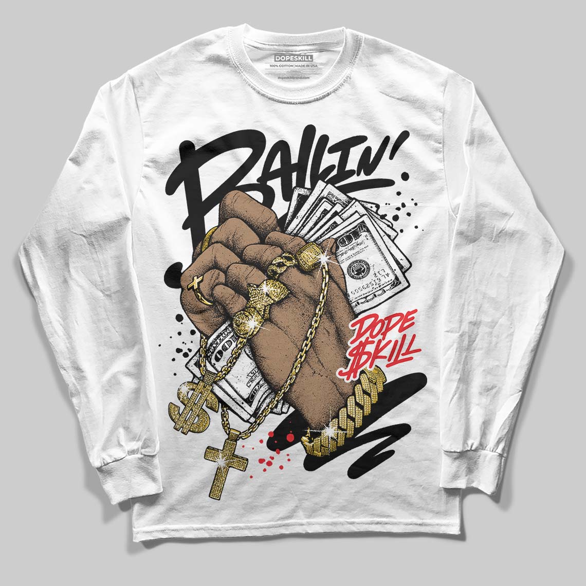Dunk Panda White Black superstreetwear Long Sleeve T-Shirt Always Ballin' Graphic