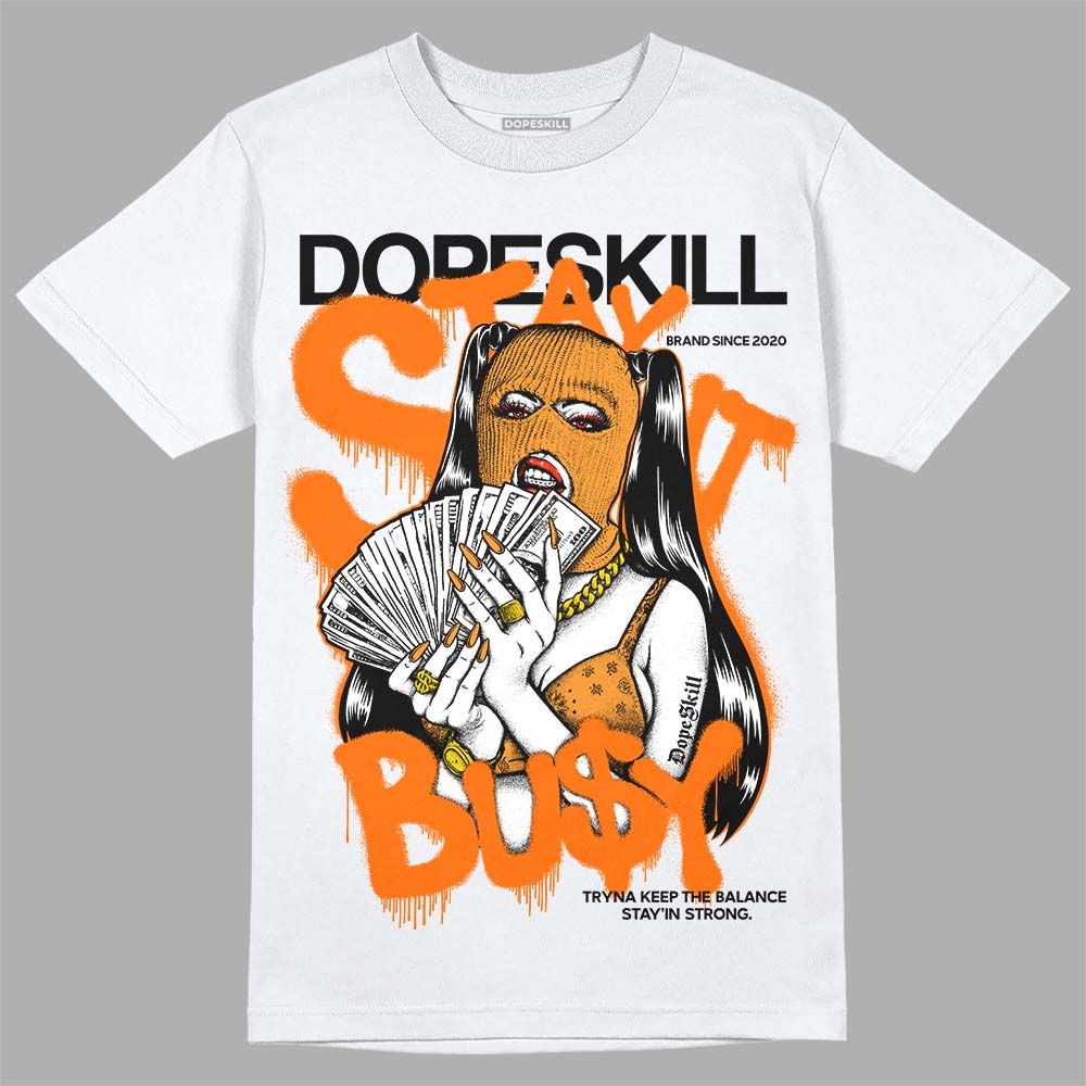 Orange Black White superstreetwear T-Shirt Stay It Busy Graphic
