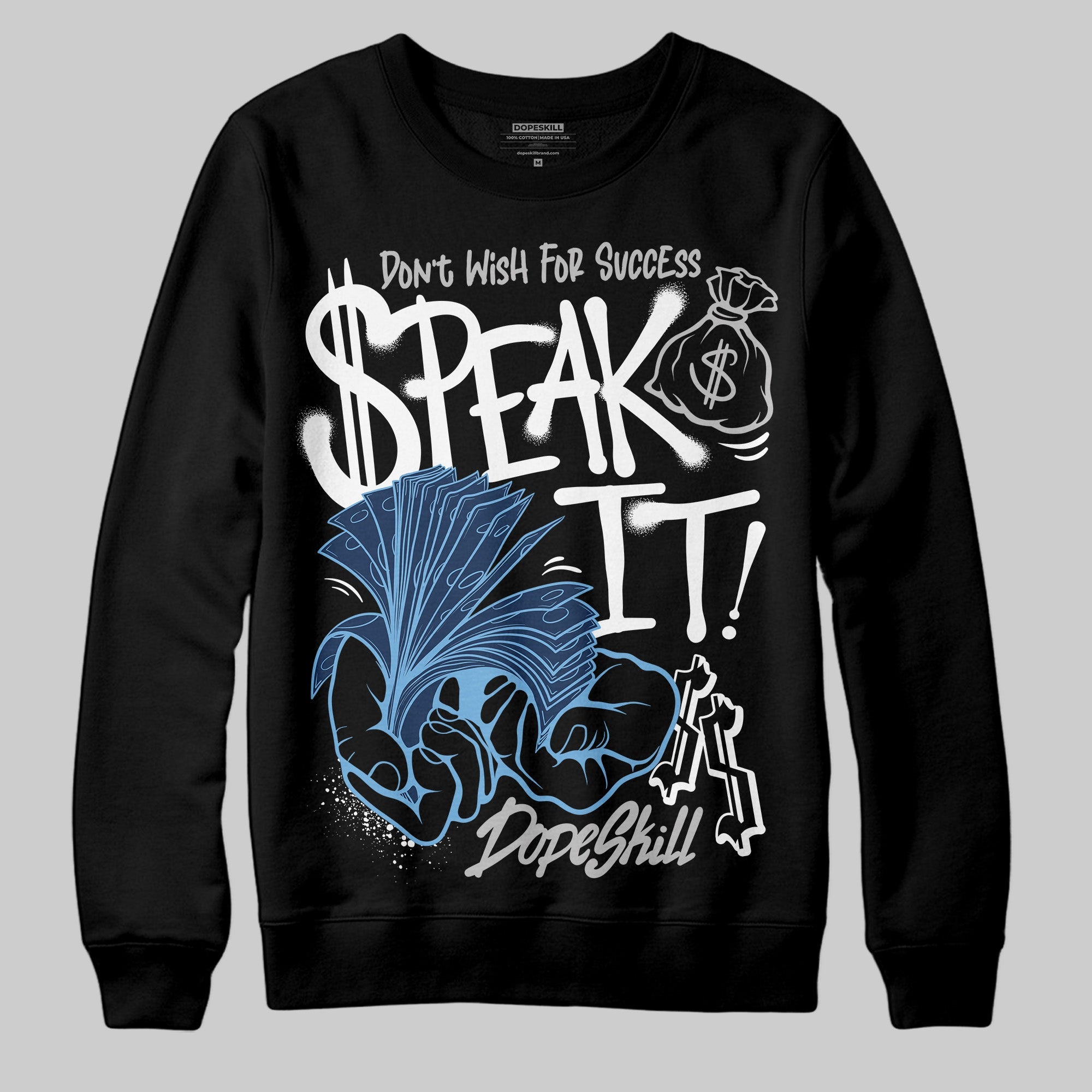 Summit White Navy 4s superstreetwear Sweatshirt Speak It Graphic