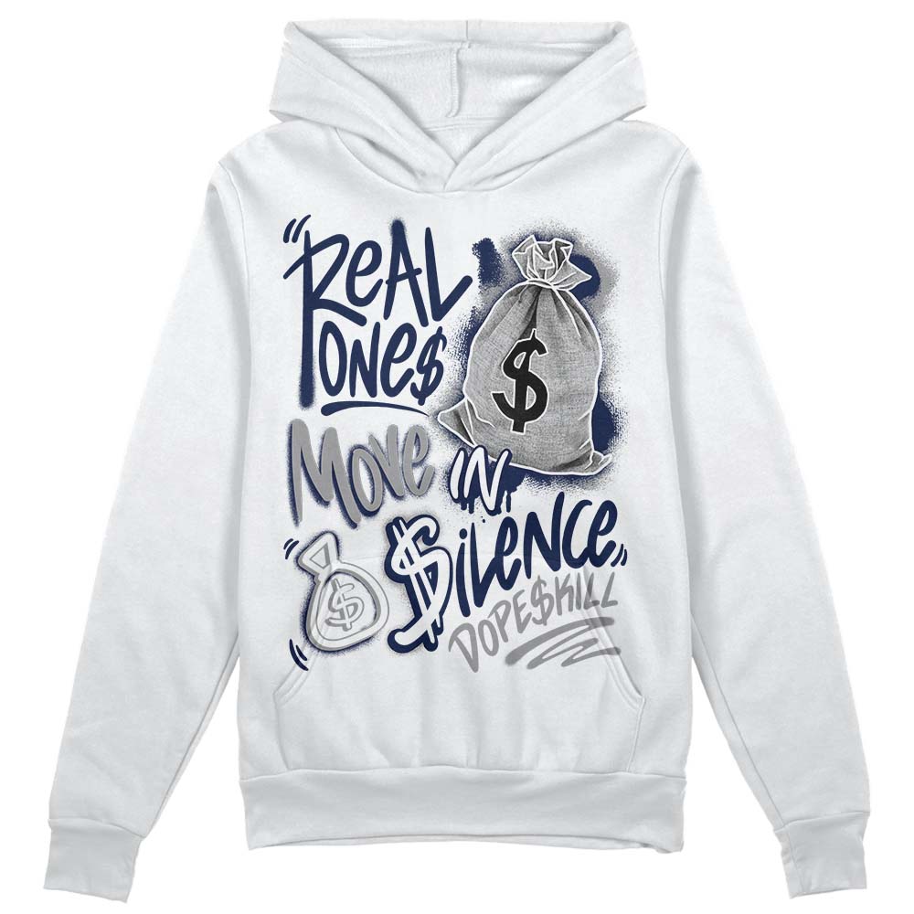 AJ Spizike White Obsidian superstreetwear Hoodie Sweatshirt Real Ones Move In Silence Graphic