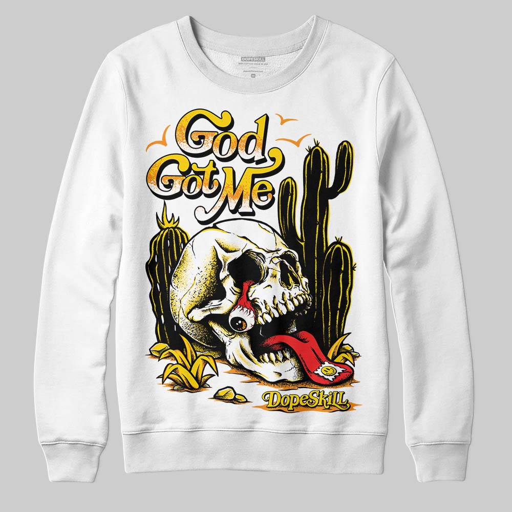 Yellow Ochre 6s superstreetwear Sweatshirt God Got Me Graphic