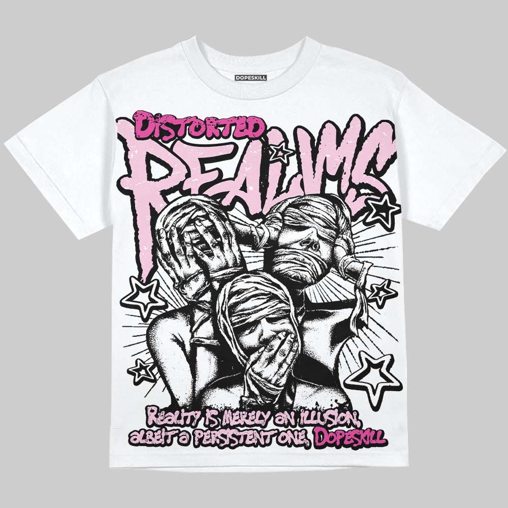 Triple Pink Dunk superstreetwear Oversize Print T-Shirt Distorted Realms Graphic