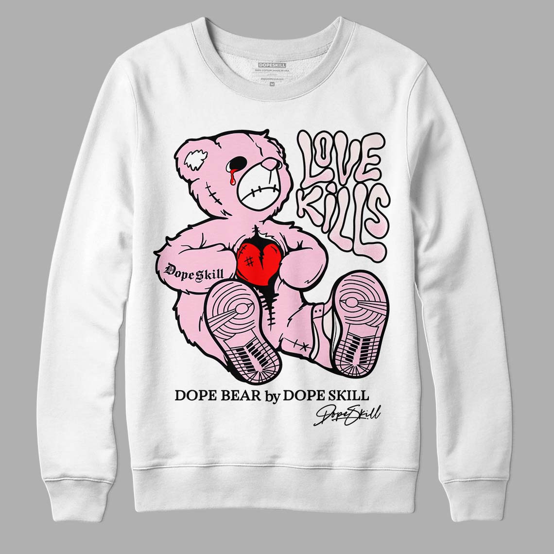 Dunk Low Pink Foam superstreetwear Sweatshirt Love Kills Graphic
