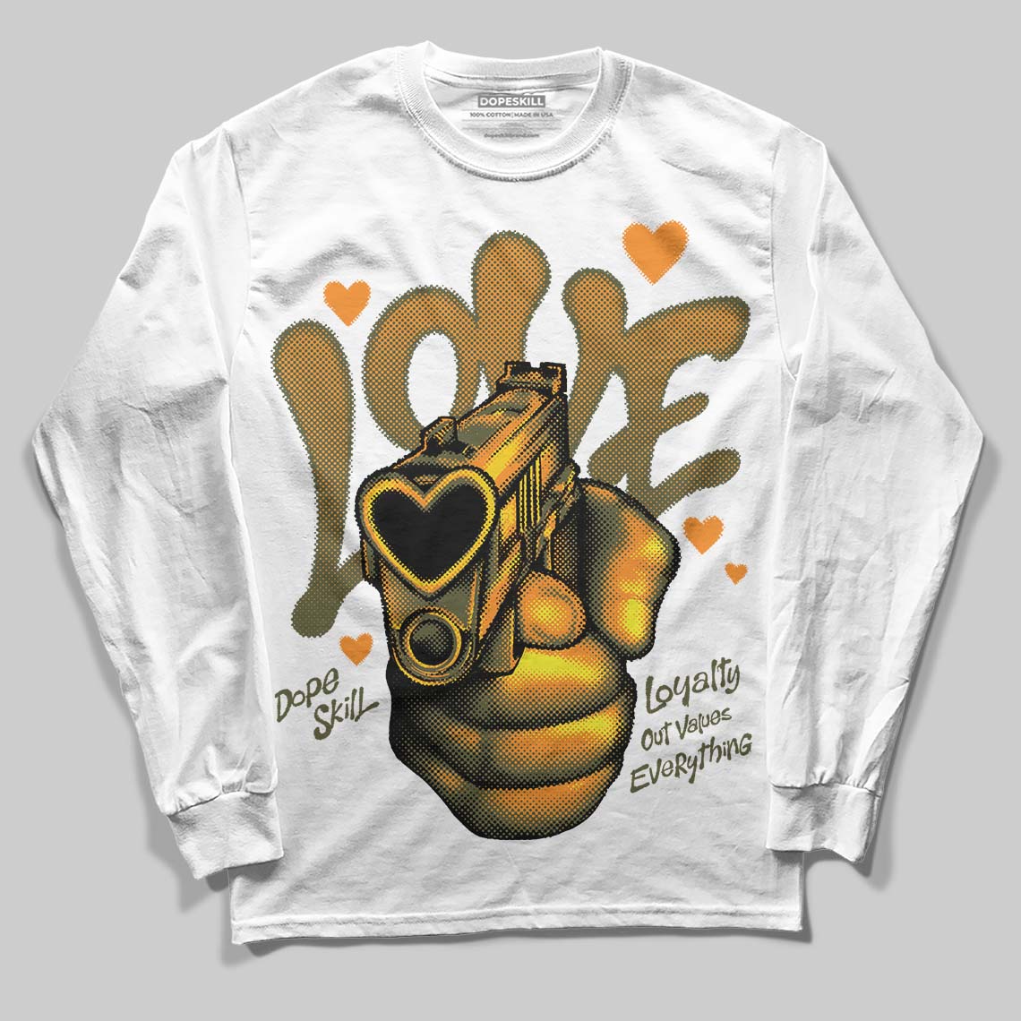 Olive Collection superstreetwear Long Sleeve T-Shirt Love Shot Graphic